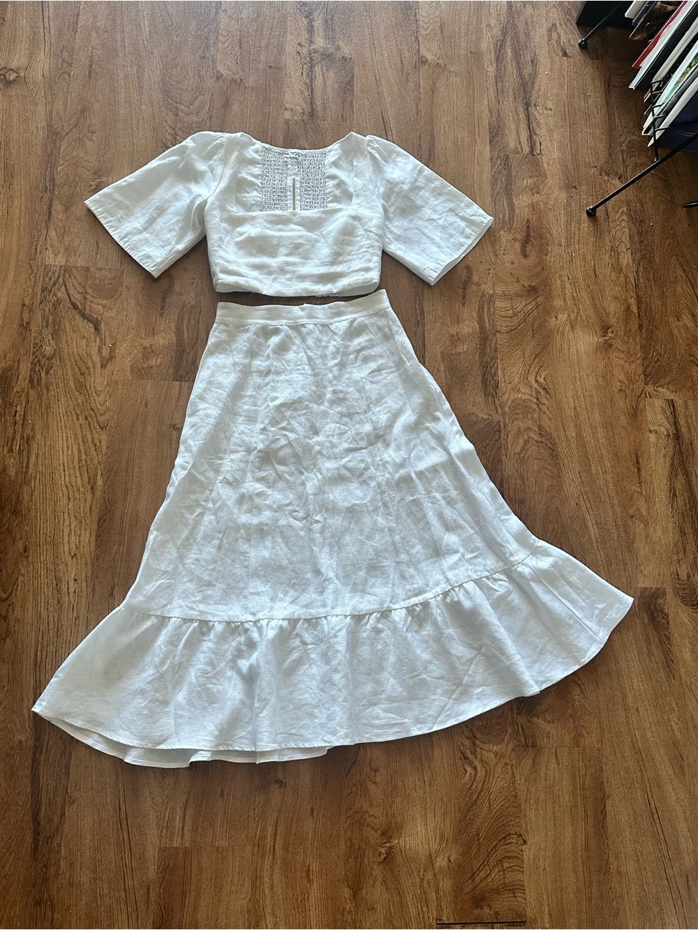 Reformation Yucca White Linen Set